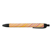 Stylo Noir Motif à bandes orange (Bas)