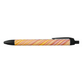 Stylo Noir Motif à bandes orange (Haut)