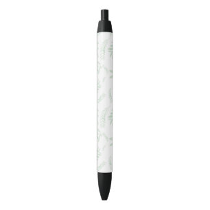 Stylo Noir Motif à branche d'olivier naturel