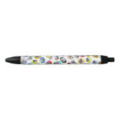 Stylo Noir Motif à code barre des légumes (Devant)