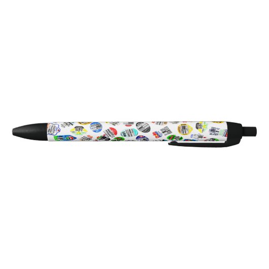 Stylo Noir Motif à code barre des légumes (Bas)