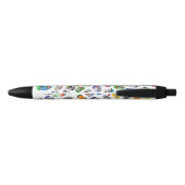Stylo Noir Motif à code barre des légumes (Dos)