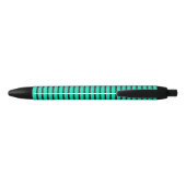 Stylo Noir Motif à rayures verticales sarcelle (Dos)