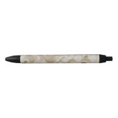 Stylo Noir motif Abstrait beige (Devant)