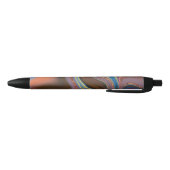 Stylo Noir motif abstrait brun (Bas)