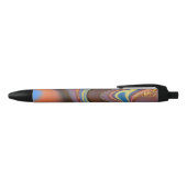 Stylo Noir motif abstrait brun (Haut)