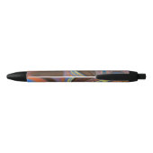 Stylo Noir motif abstrait brun (Dos)