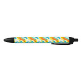 Stylo Noir Motif Abstrait Ondulé Coloré (Bas)