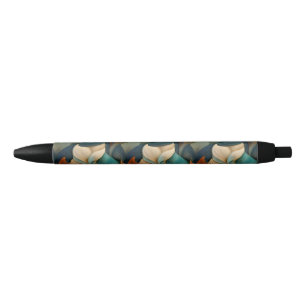 Stylo Noir Motif Abstrait sans couture de formes organiques