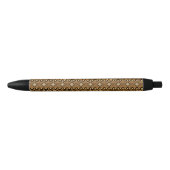 Stylo Noir Motif africain 2 de peau de guépard (Devant)
