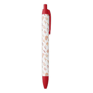 Stylo Noir Motif Alphabet arc-en-ciel amusant