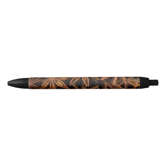 Stylo Noir Motif Anise Stars (Devant)