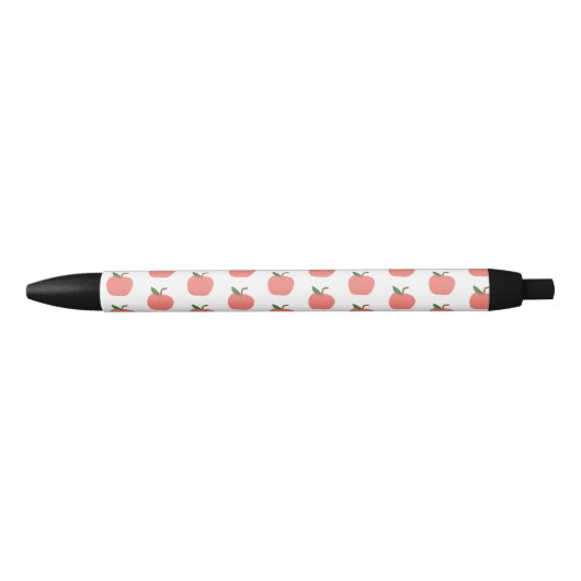 Stylo Noir Motif Apple | Mignonne Enseignante Moderne Scandi  (Devant)