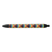 Stylo Noir Motif arc-en-ciel coloré (Devant)