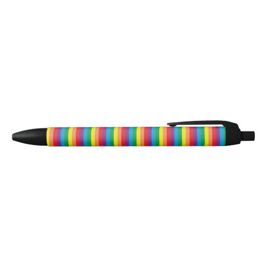 Stylo Noir Motif arc-en-ciel simple (Haut)