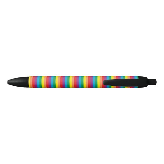 Stylo Noir Motif arc-en-ciel simple (Dos)
