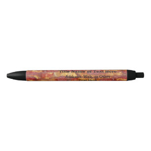 Stylo Noir Motif Arrière - plan Bacon