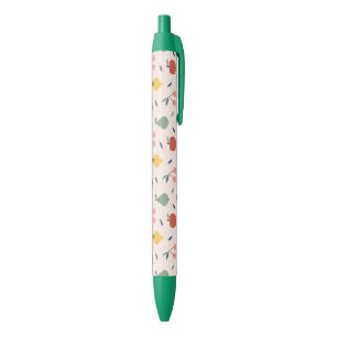 Stylo Noir Motif aux fruits mignons