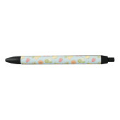 Stylo Noir Motif avec des fruits et des baies (Devant)