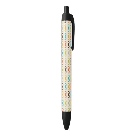 Stylo Noir Motif avec la moustache (Bas (Vertical))