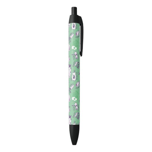 Stylo Noir Motif avec la nourriture (Bas (Vertical))