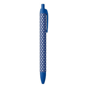 Stylo Noir Motif avec le pois blanc
