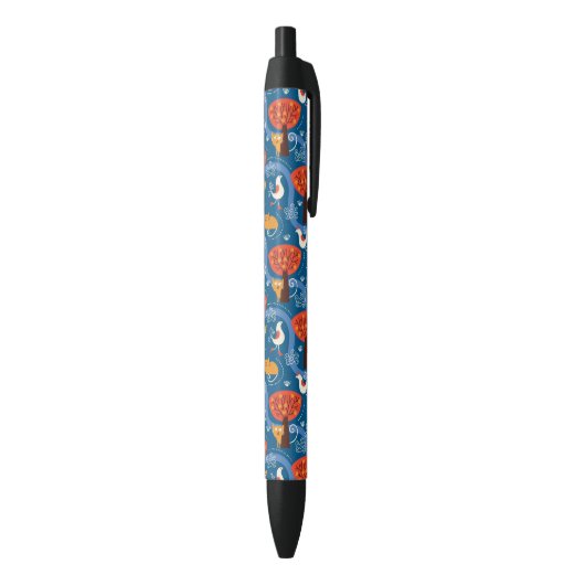 Stylo Noir motif avec les chats et les oiseaux mignons (Bas (Vertical))