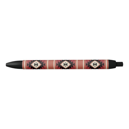 Stylo Noir Motif Aztec (Devant)