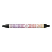 Stylo Noir Motif aztèque tribal d'ombre (Devant)