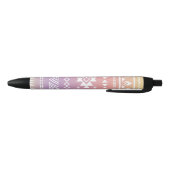 Stylo Noir Motif aztèque tribal d'ombre (Bas)
