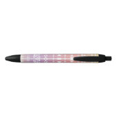Stylo Noir Motif aztèque tribal d'ombre (Dos)