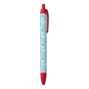 Stylo Noir Motif bleu dentaire