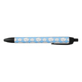 Stylo Noir Motif bleu en pastel de volleyball (Bas)
