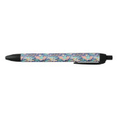Stylo Noir Motif bleu tropical de paresse (Bas)