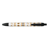 Stylo Noir Motif Boho triangle de bordure (Dos)