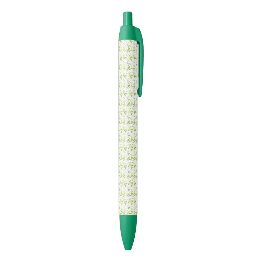 Stylo Noir motif botanique (Bas (Vertical))