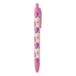 Stylo Noir Motif botanique d'aquarelle