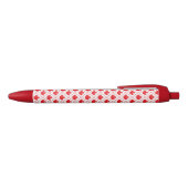 Stylo Noir Motif canadien de feuille d'érable rouge et blanc  (Haut)