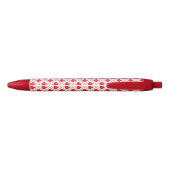 Stylo Noir Motif canadien de feuille d'érable rouge et blanc  (Dos)