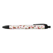 Stylo Noir Motif Cerise 1 (Haut)
