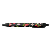 Stylo Noir Motif cerise 2 (Bas)