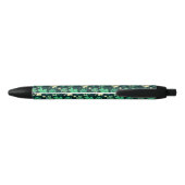 Stylo Noir Motif chanceux vert-foncé de shamrock de St (Dos)