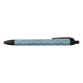 Stylo Noir Motif chevron bleu (Haut)