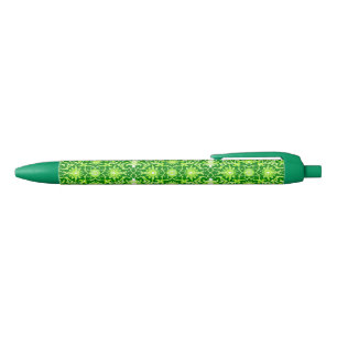 Stylo Noir Motif chinois Art Nouveau - Emerald Green