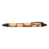 Stylo Noir Motif citron (Haut)