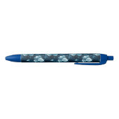 Stylo Noir Motif classique de rose de bleu (Bas)