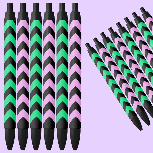 Stylo Noir Motif coloré