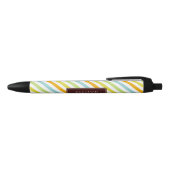 Stylo Noir Motif coloré de rayures (Haut)