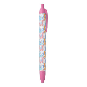 Stylo Noir Motif coloré lumineux d'alpaga