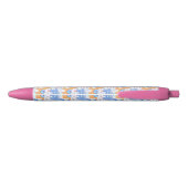 Stylo Noir Motif coloré lumineux d'alpaga (Dos)